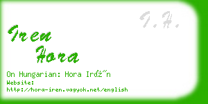 iren hora business card